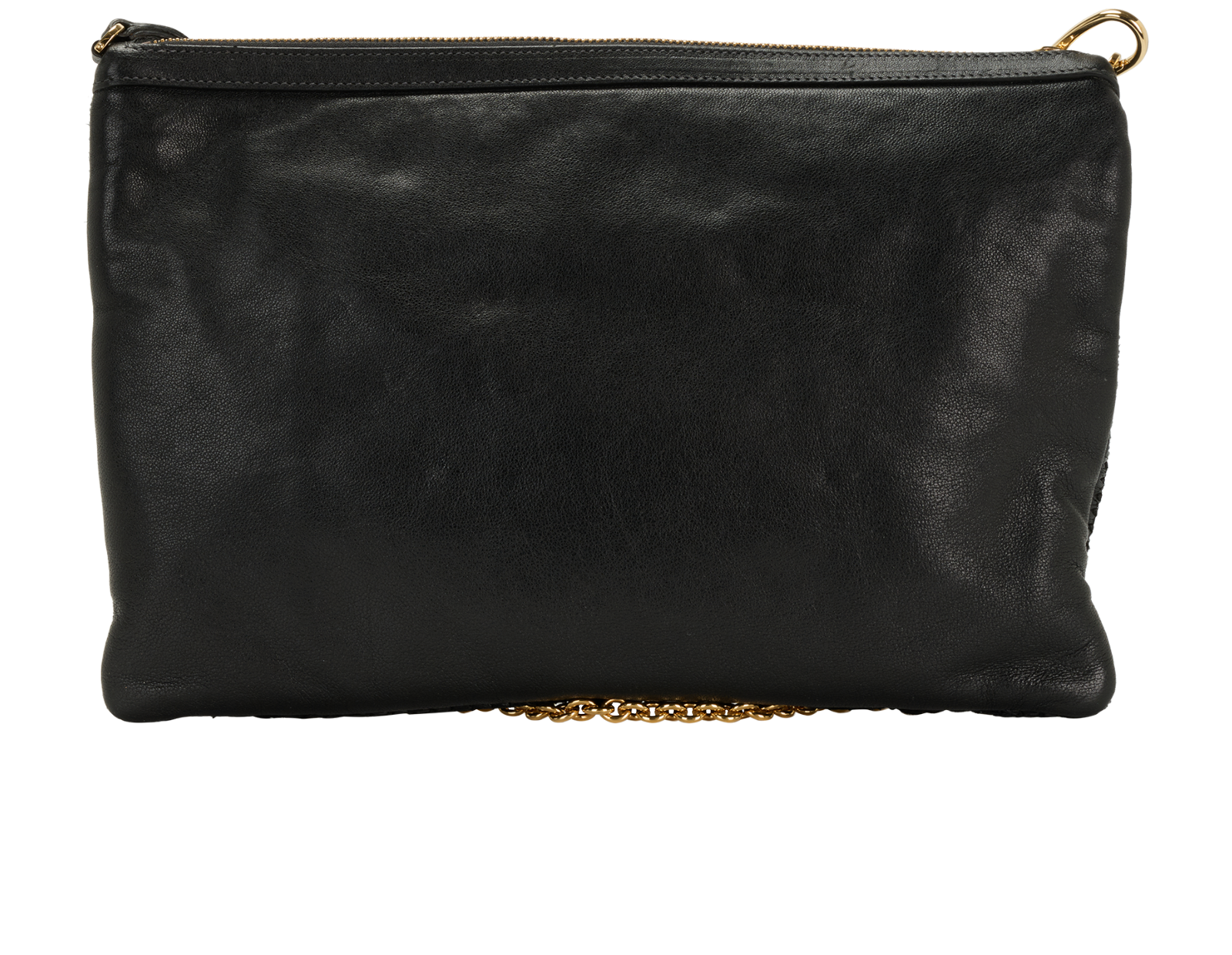 Lace Shoulder Bag, &pound;220, Handbags, Black, Leather, Back view